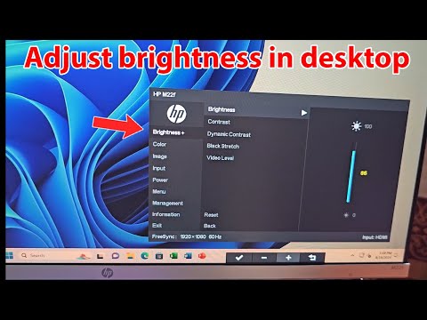 How to adjust brightness on hp monitor windows 11