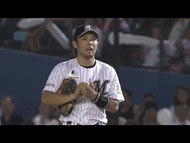 【7回表】コンマ何秒の世界!? マリーンズ・根元の高速反応 2016/8/10 M-E