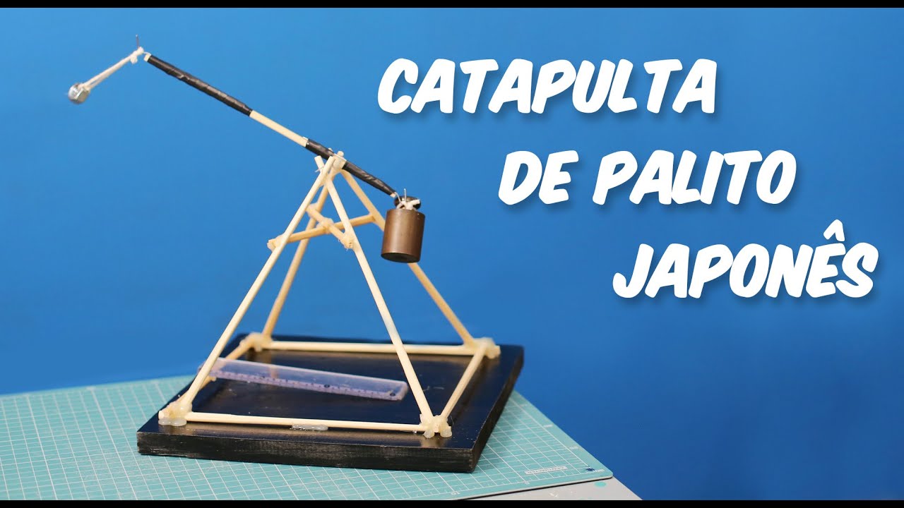 Faça uma CATAPULTA TURBINADA usando palito japonês