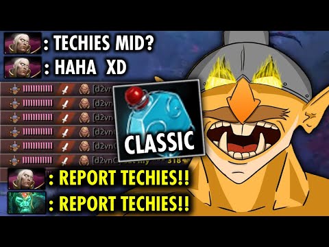 WHEN CLASSIC TECHIES MID VS INVOKER - OMG SUPER ANNOYING GOD MAKES THEM RAGE | Techies Official