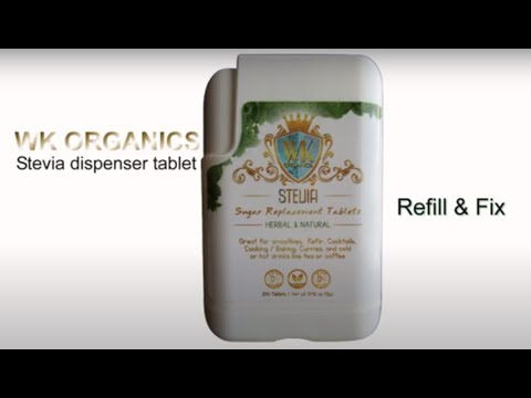 Fix or refill Stevia sweetener tablet dispenser by WK Organics