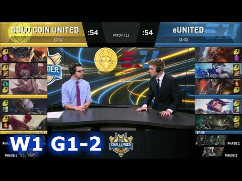 eUnited vs Gold Coin United Game 2 | Week 1 S7 NA CS Summer 2017 | EUN vs GCU G2 1080p