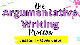 Argumentative Writing Lesson 1: Overview