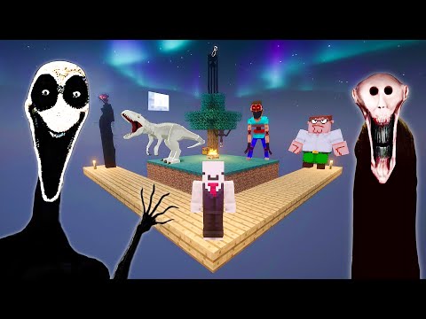 Surviving The Indominus Rex on Skyblock in Minecraft