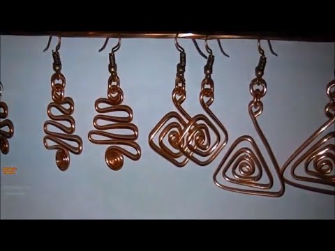 15 Different Copper Earrings & 2 New Coil Designs - How to Make Some of Them - Energetic Copper Art Video