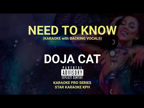 Doja Cat - Need To Know ( KARAOKE with BACKING VOCALS )
