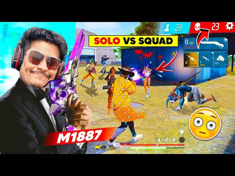 Evo M1887 First Solo Vs Squad Gameplay 23 Kills But Popat होगया 🤪 Gyan Gaming