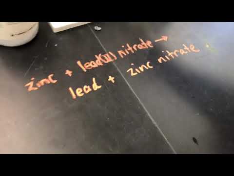 Zinc Reacts with Lead (II) Nitrate to Produce Lead and Zinc Nitrate