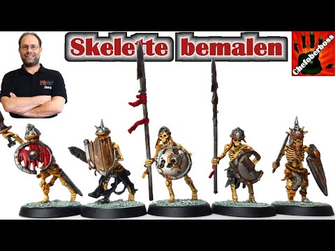 Wie bemalt man Skelett Krieger für Warhammer Age of Sigmar und Warcry - Bemal Tutorial