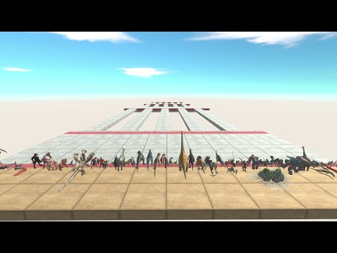 Speed ​​race with all ARBS units. Aerial bridge course! - Animal Revolt Battle Simulator