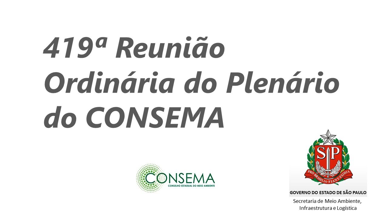 419ª Reunião Ordinária do Plenário do Conselho