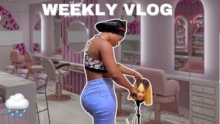 Wig Transformation After the Rain, Red Eyes, Grocery Run, Cooking & Pizza Day! 🍕| Weekly Vlog