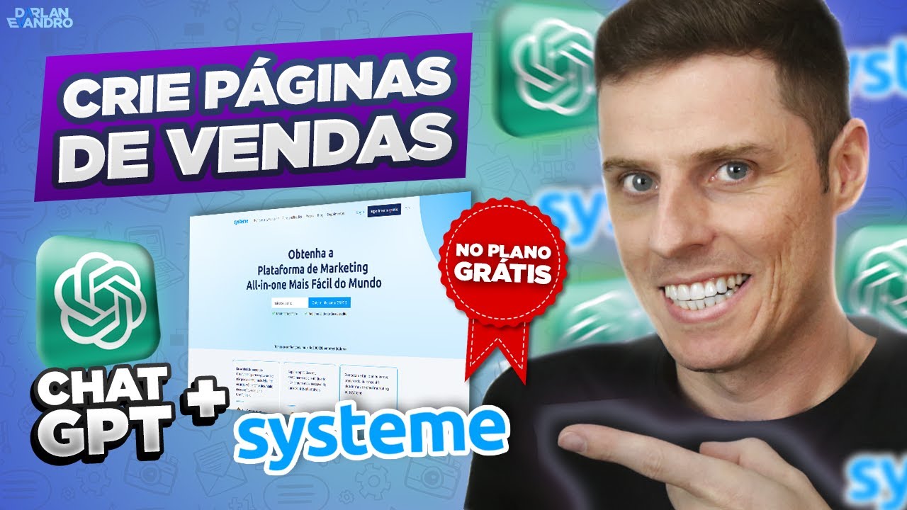 🔥 MUITO FÁCIL: Crie PÁGINAS DE VENDAS de GRAÇA usando ChatGPT & Systeme.io