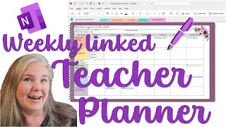 2024 Teacher weekly planner page with Links
