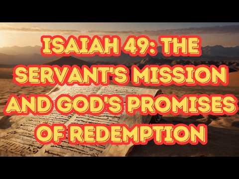 "Isaiah 49: The Servant's Mission and God's Promises of Redemption"