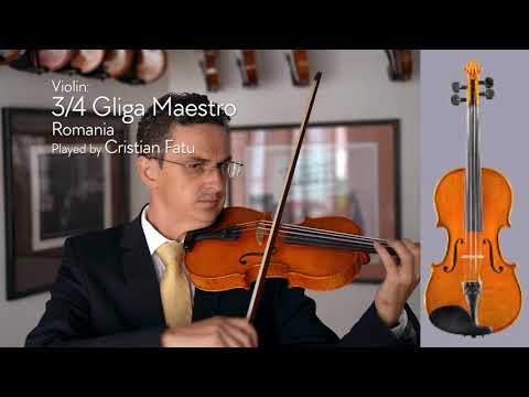 (SOLD) Gliga 3/4 Maestro violin outfit, Romania / Cristian Fatu / at the Metzler Violin Shop