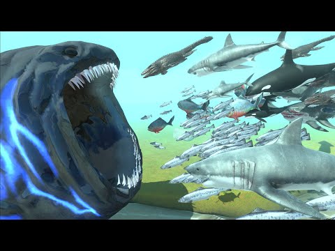 All Aquatic Units vs Bloop Monster - Animal Revolt Battle Simulator
