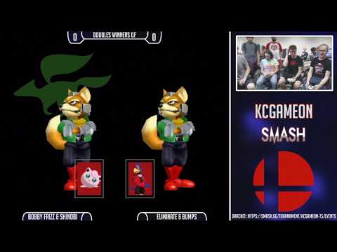 KCGameOn #75 SSBM - Bobby Frizz & Shinobi Vs. Eliminate & Bumps - Doubles Winners Quarter Finals