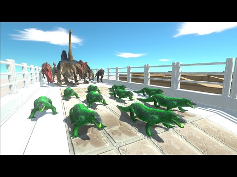 Race to eat Giant Komodo Dragon Aliens - Animal Revolt Battle Simulator