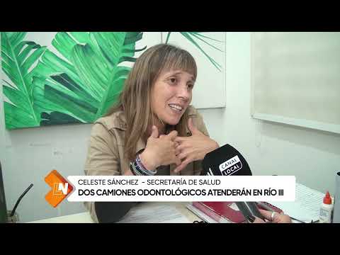 Dos camiones odontológicos atenderán en Río Tercero, Celeste Sánchez