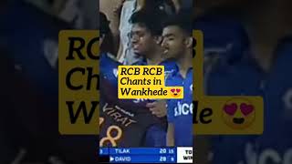 RCB RCB Chants in Wankhede Stadium in Delhi Capitals vs Mumbai Indians Match 😍🤣. #rcb#dcvsmi#mivsdc