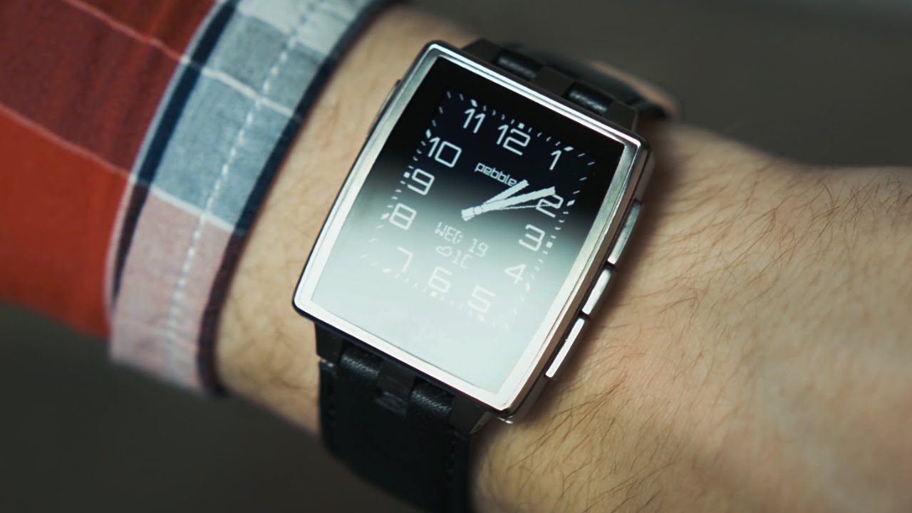Умные часы Pebble Steel, черные