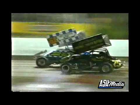 Sprintcars: Wayne Russell and Rod Bowen Rollover - Newcastle Motordrome