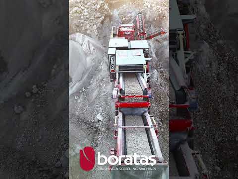 Boratas Tracked Mobile BPK125-S Impact Crusher and BPE103 Inclined Screen | 100% Electric Drive