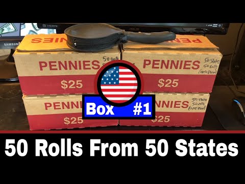 USA Penny Box Hunt #1 - 50 Rolls from 50 States!