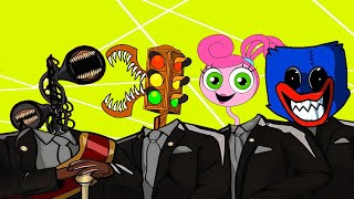 Download lagu Siren Head & Traffic Light Head & Mommy Long Legs & Huggy Wuggy - Coffin Dance Meme Cover mp3