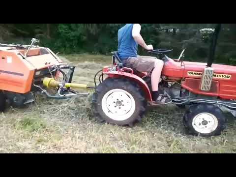 Heu 2021 mit Yanmar YM1510D + Mini Ballenpresse