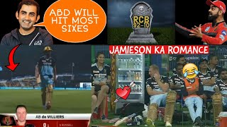 RCB 92 ALL OUT 🥵 RCB VS KKR 2021 | JAMIESON RCB FUNNY MOMENTS 😂😂