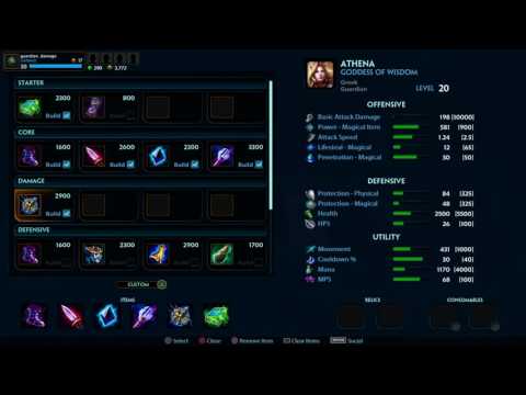 SMITE-Athena-Build Season4 Tank or Damage (No Gameplay )