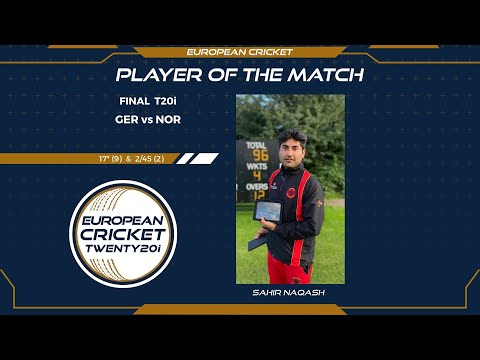Stylish all-rounder Sahir Naqash showing off at Tri-Series finale in Germany