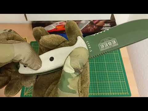 Vorstellung ESEE Knives " Model 5 " USA Survivalmesser Outdoor Bushcraft Traction Coating knife#051