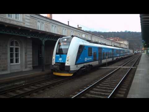 Odjezd vlaku Os 6822 (ČD 440.001) - Děčín hl.n., 3. 2. 2014