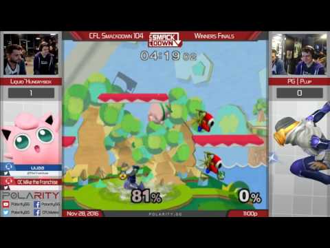 CFL Smackdown 104 Melee - Liquid Hungrybox (Puff) vs PG Plup (Sheik) - Winners Finals