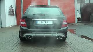 Video: Fox Edelstahl Duplex Sportauspuff Mercedes C-Klasse W204 S204 6-Zylinder