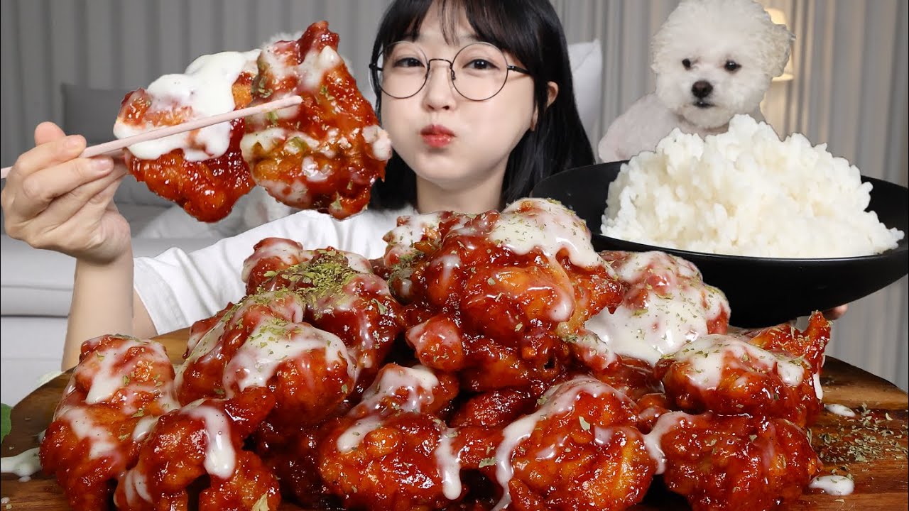 직접만든 싱크로율 85% 슈프림치킨😋치밥 먹방 Korean Spicy Fried Chicken & Rice Mukbang ASMR