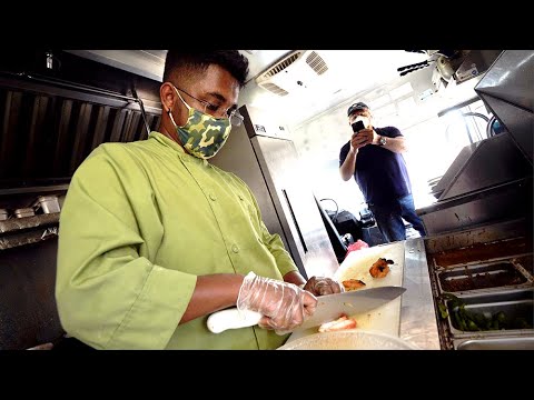 Indian Food Truck Cooking ASMR in America | Sounds of USA