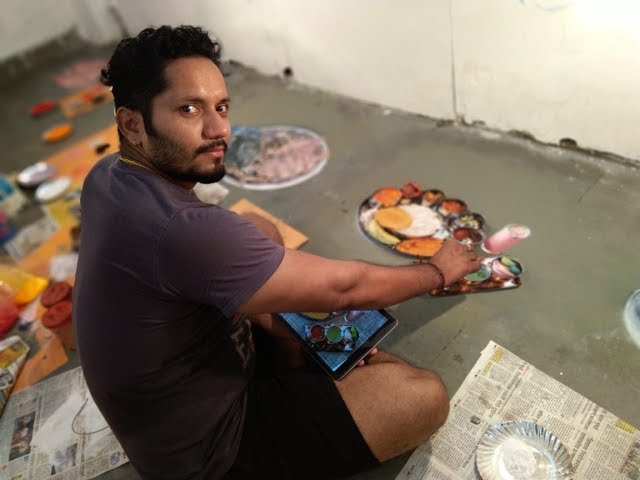 Hyper realistic rangoli design by sanju nivangune