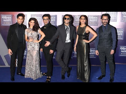 GQ Men Of The Year Awards 2017 Full Video HD Red Carpet - Aamir,Ranveer,Anushka,Karan,Jacqueline