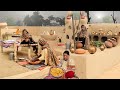 Desert Women Morning Routine in Fog, Village Life Pakistan | cooking Traditional Village Foods
