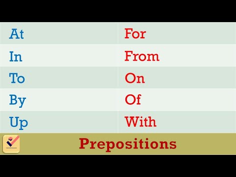 Prepositions in English : 40+ Important prepositions | Vocabulary | List of Prepositions