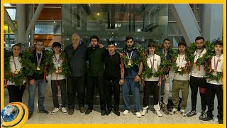 16 մեդալ, 7 չեմպիոնական տիտղոս. Հովհաննես Ծառուկյանը դիմավորել է բազկամարտիկներին