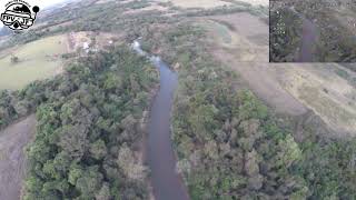 Voo de FPV com drone TBS no rio Santana em Pratápolis.