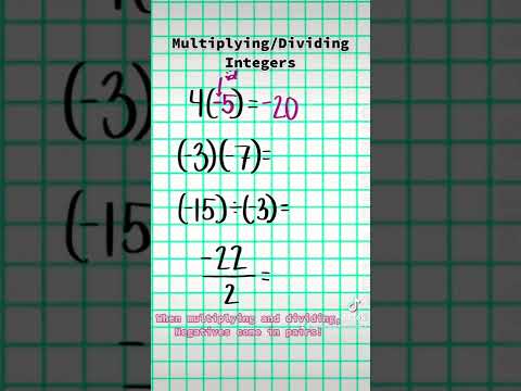 Multiplying & Dividing Integers | 20 Day Back to School Math Review | Multiply and Divide Negatives