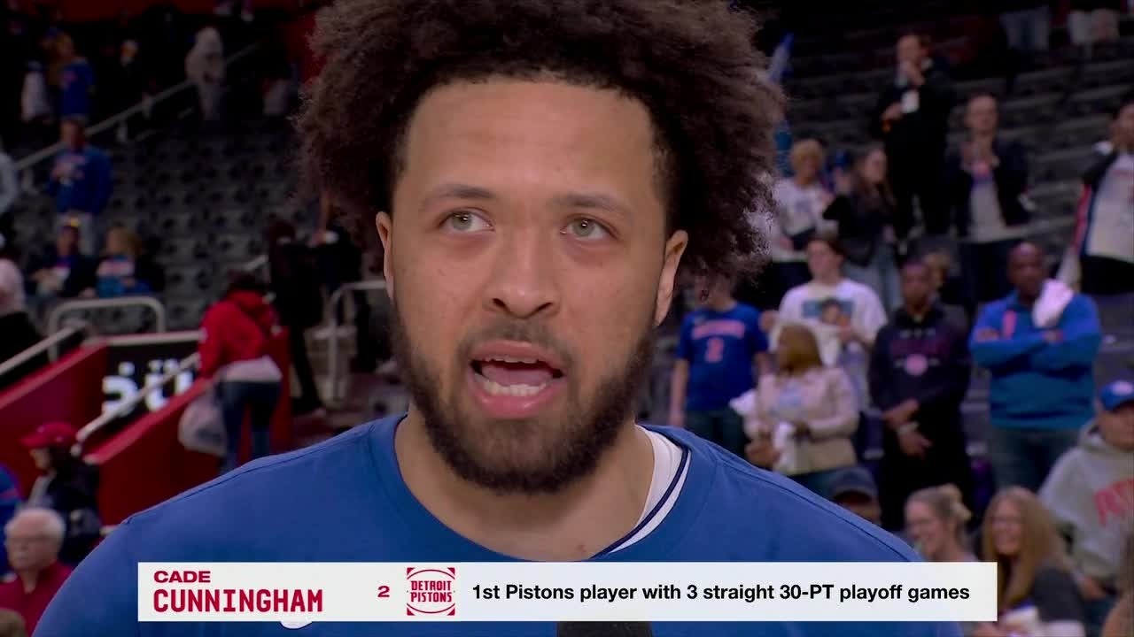 Cade Cunningham reacts to Pistons' Game 7 win over the Magic | NBA on ESPN