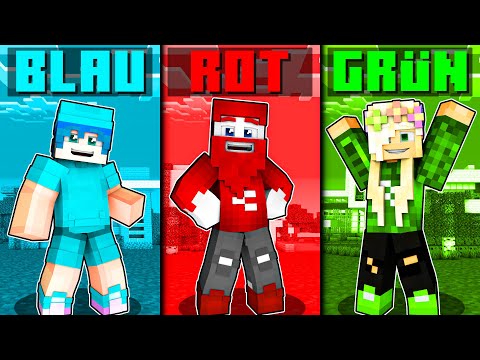1v1v1 NUR EINE FARBE BAU BATTLE! - Minecraft