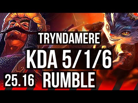 TRYNDAMERE vs RUMBLE (TOP) | 5/1/6 | KR Master | 25.16